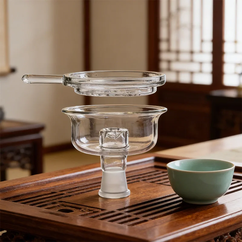 

Handmade Large Capacity Glass Bowl Shisha Hookah Smoking with Charcoal Holder Holes Lid Essential Accessory for Social Smoking