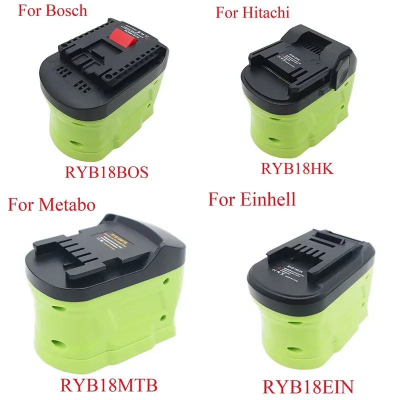 Imagem -02 - Adaptador Conversor Ryb18hk Ryb18eiin Ryb18bos Ryb18mtb para Ryobi Lítio P103 P108 para Bosch para Einhell para Metabo para Hitachi