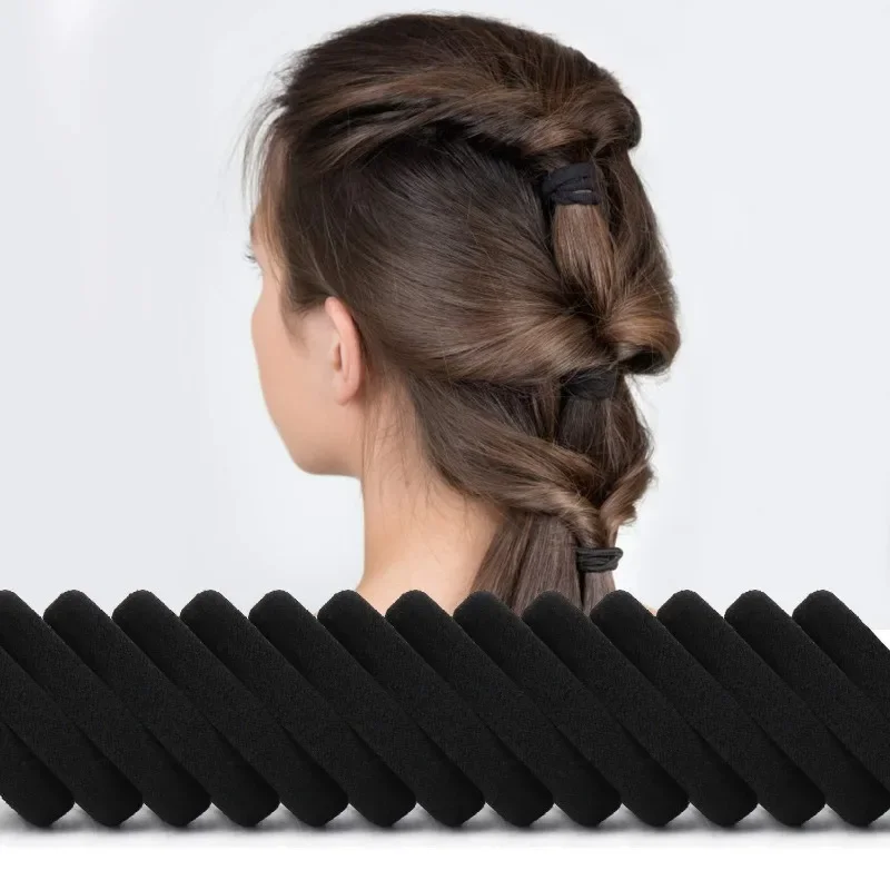 50-200 Stuks Hoge Elastische Haarbanden Vrouwen Meisjes Zwarte Haarband Rubberen Banden Paardenstaart Houder Scrunchies Kids Headrope Hoofddeksels onderdelen