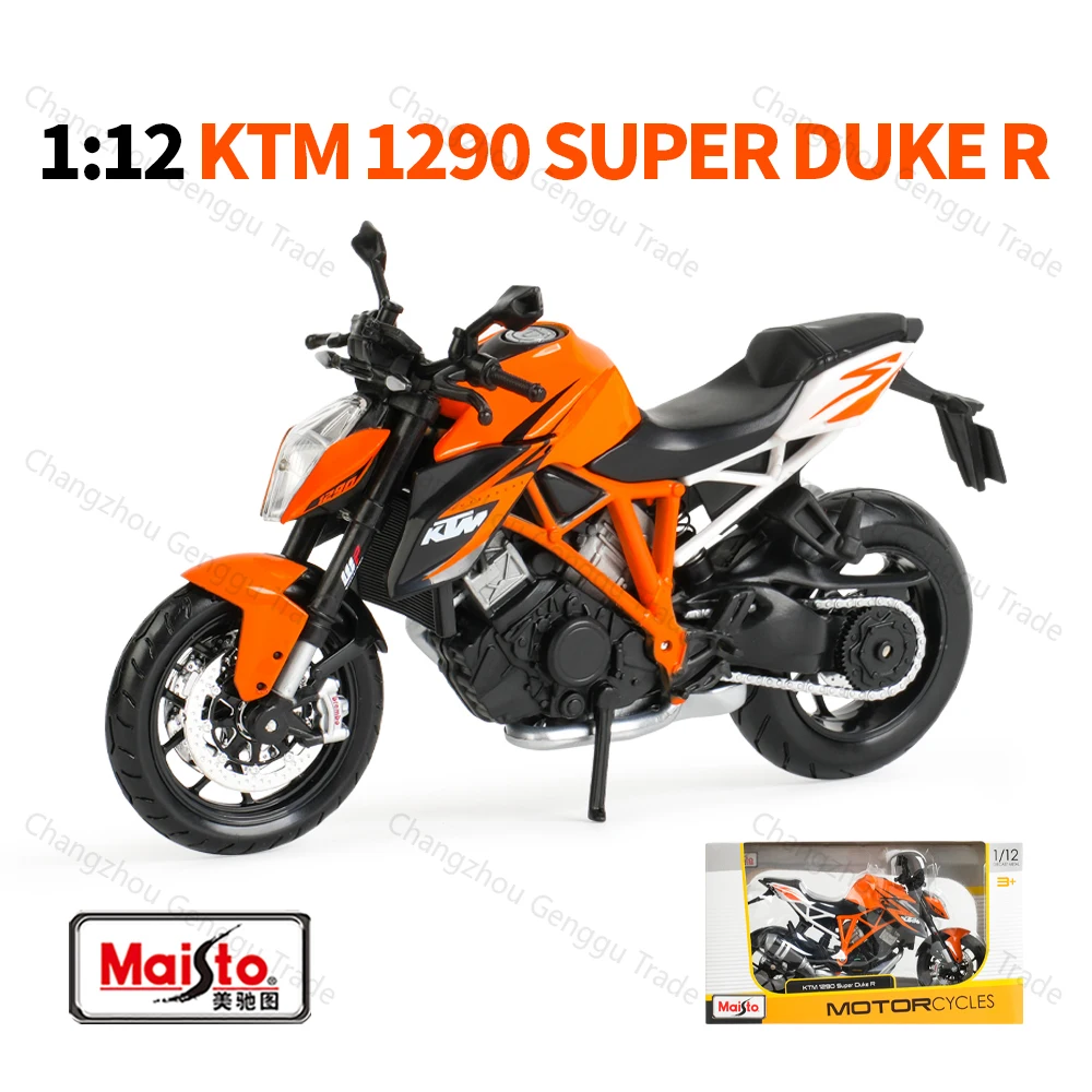Коллекционные машины Maisto 1:12 KTM-1290 Super Duke R, литые, оранжевые, хобби, модель мотоцикла, игрушки