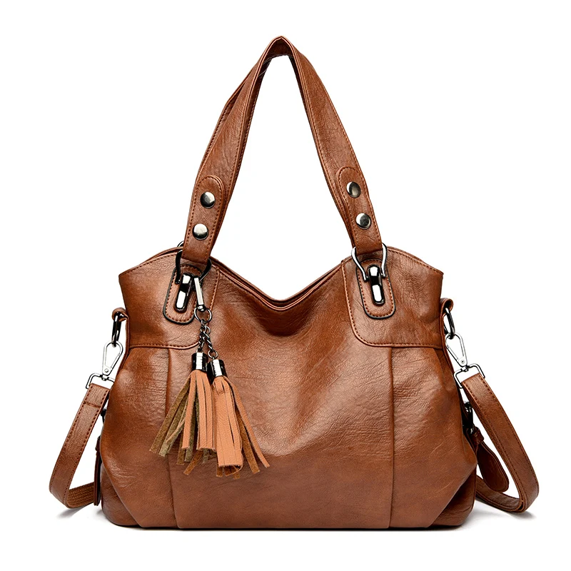 

High Quality Solid Color Leather Shoulder Crossbody Bag For Women 2024 Luxury Women's Handbag Designer Female Messenger Tote Sac