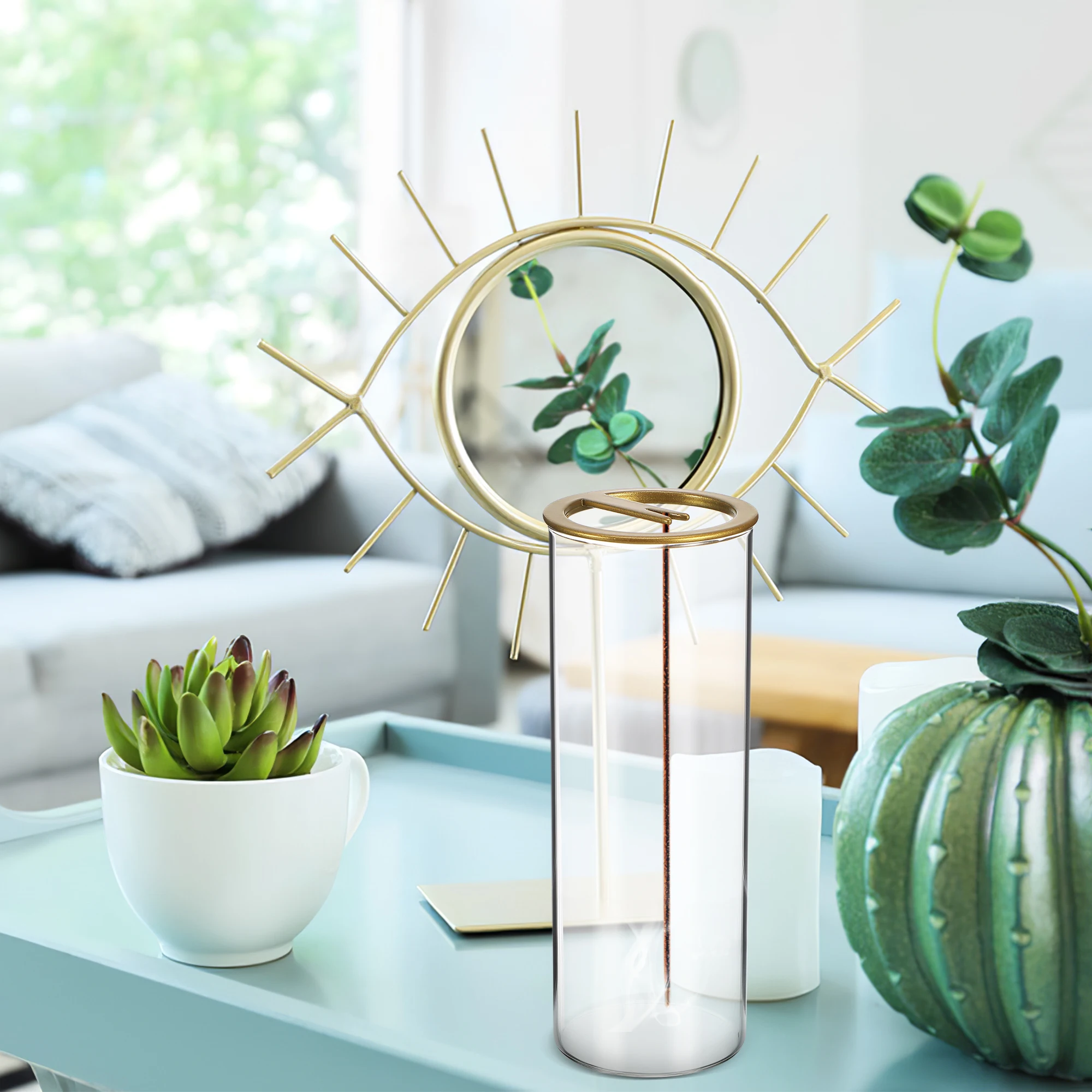 

2Pcs Incense Burner for Sticks Unique Clip Feature Ash Container Removable Lid High Borosilicate Glass Decor Incense Holder