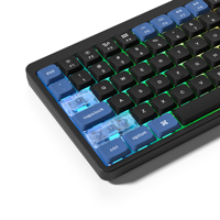 Womier 138 Keys Low Profile Keycaps Skyline R3 PBT+PC Double-Shot Key Cap Set for Cherry Gateron MX Switches Mechanical Keyboard