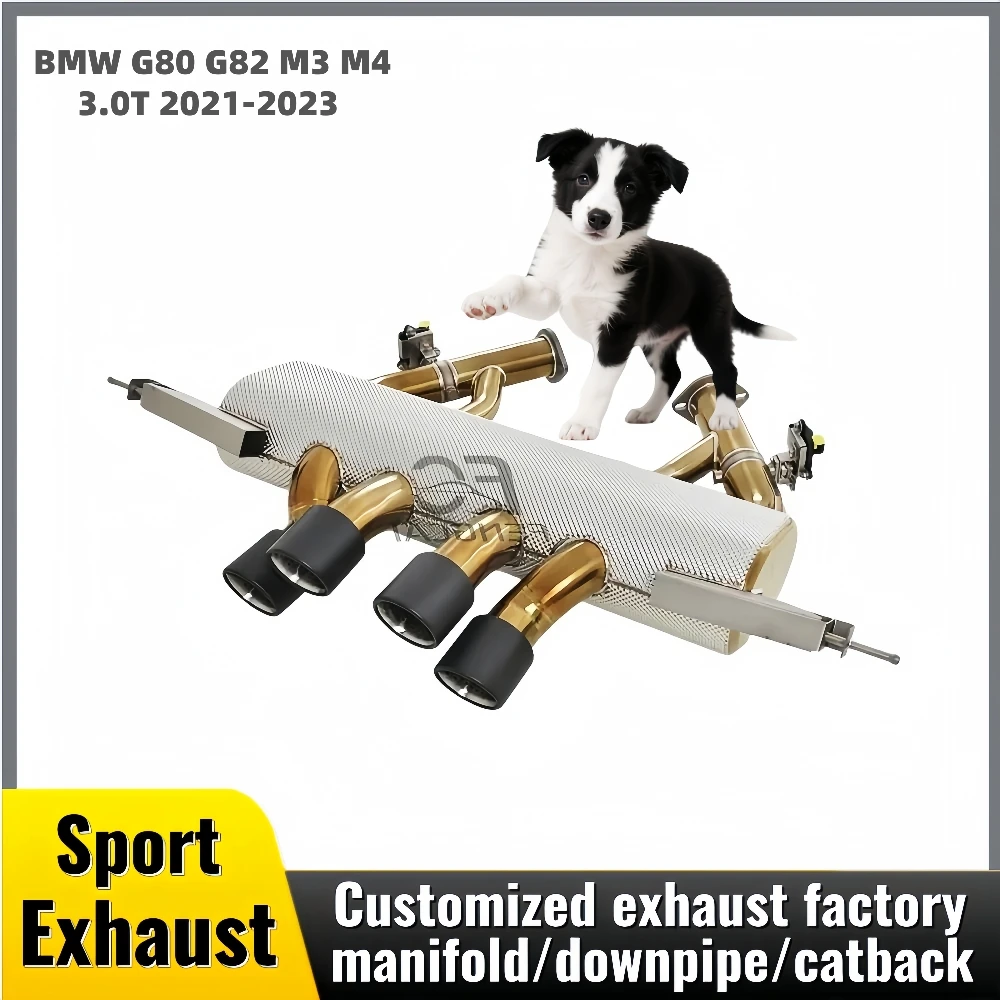 

Выпускной клапан с четырьмя выходами и задней частью для BMW G80 G82 M3 M4 3.0T 2021-2023, глушитель из титанового сплава, выхлопная труба Trane MP Exhaust