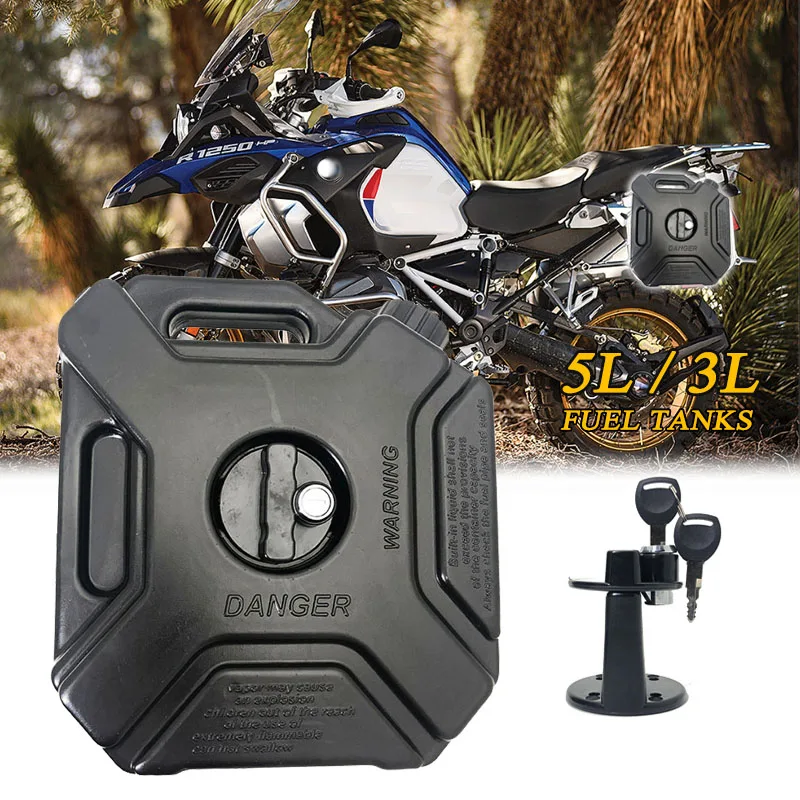 Motorcycle 3L 5L Portable Jerry Can Gasoline Petrol Tanks fuel Canister For BMW R1250GS R1200GS For YAMAHA Tenere700 For Honda