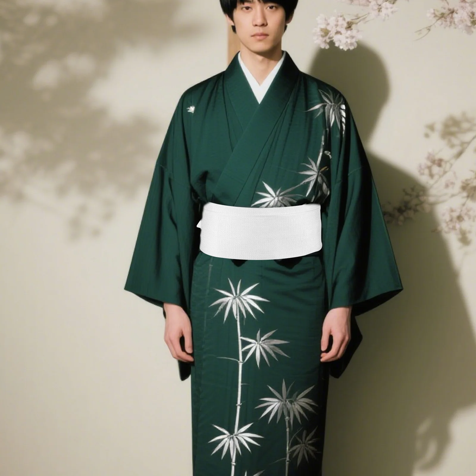 

Men'S Kimono Belt Wide Japanese Waistband For Traditional Dress Up Vintage Yukata Accessory Polyester Waist Wrap