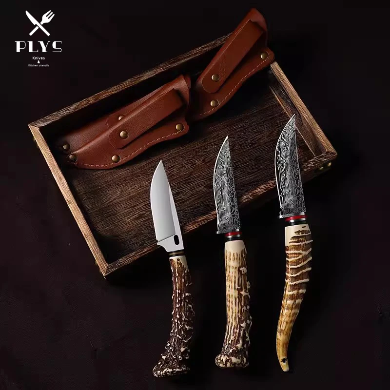 

3PCS Steak Knife,400 Series Stainless Steel Sharp Meat Cutting Knife with PP Handle,Easy to Carry Small Knife for Picnics