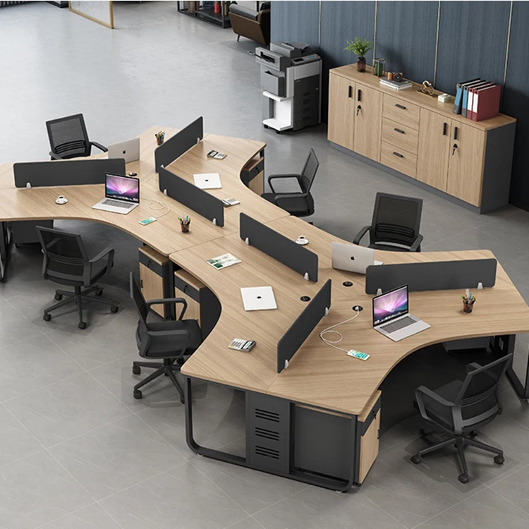 Estação de trabalho modificada da divisória por atacado da mesa da estação de trabalho da mobília do escritório do projeto moderno