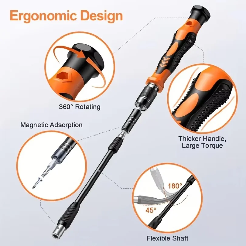 115-in-one Screwdriver Set Tools for Multi-functional Computer, Mobile Phone, Clock and Watch Disassembly and Repair Tool Boxset