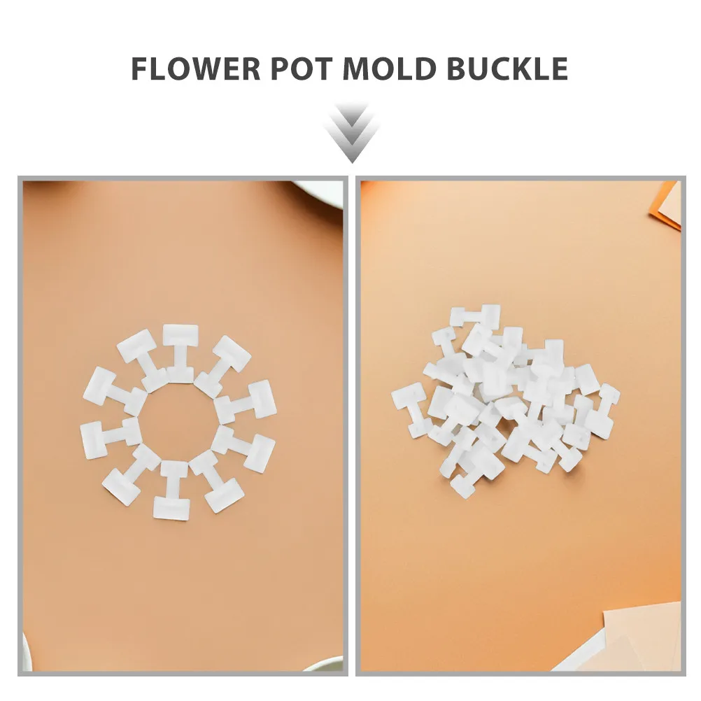 1Set Sturdy Flowerpot Mold Buckles Plastic Reusable for DIY Planter Making Decorative Cement Casting Smooth Surface Easy view 4