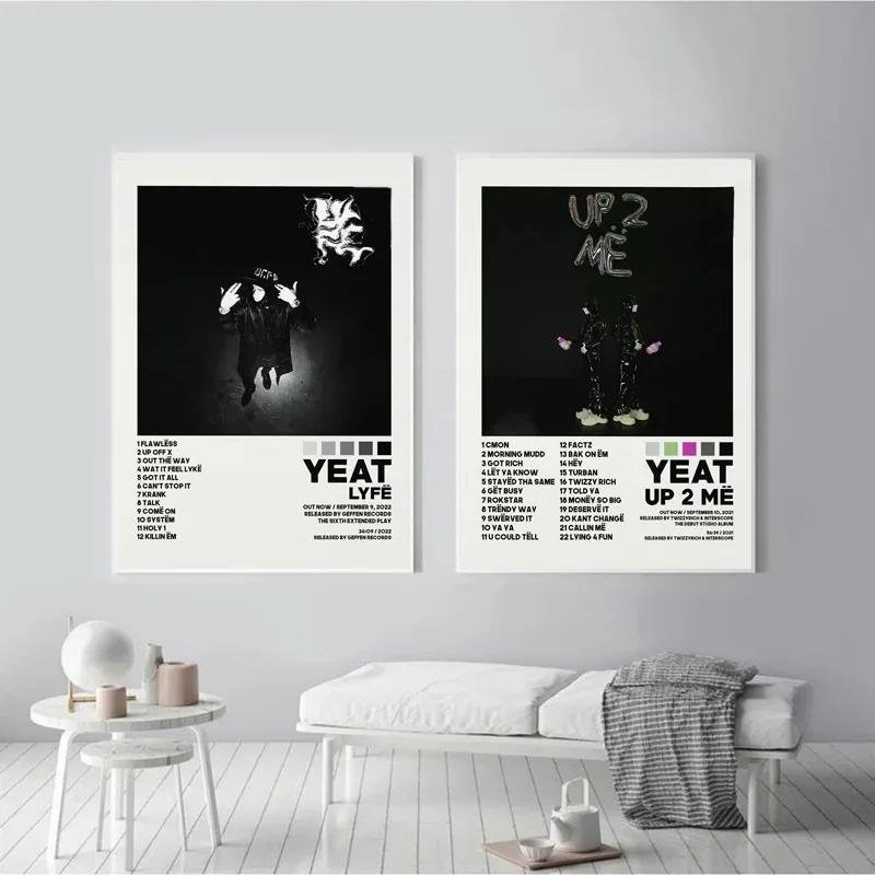 Yeat Posters 2093 AfterLyfe Up 2 Me Tracklist Music Album Poster Prints Canvas Painting Wall Art Picture Living Room Home Decor
