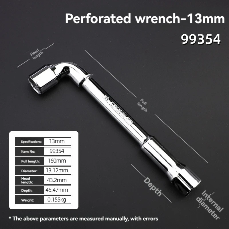 TUOSEN L Type Pijp Perforatie Elleboog Moersleutel Dubbele Kop Buitenste Hexagon Socket Mouw Spanner Verwijderen Fix Schroef Moer