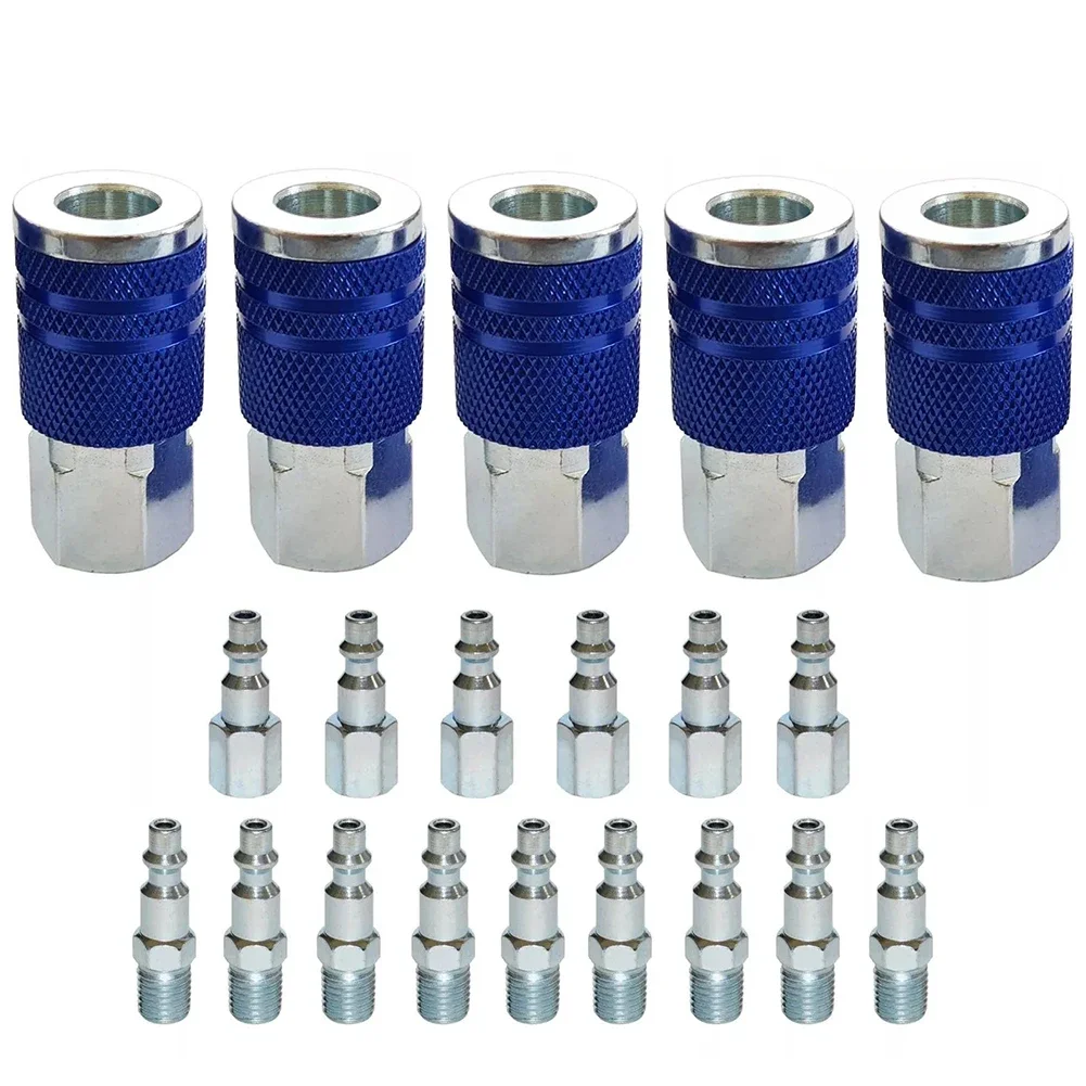 20pcs Pcs Quick Connect Air Hose Coupler Set 1/4 NPT Male Female Fittings For Compressor And Tools Air Compressors Tools