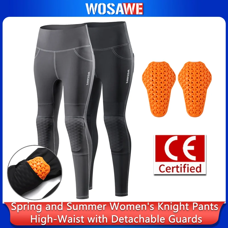 WOSAWE Women Motorcycle Protective Suit CE Armor Jacket Pants Set Summer Motocross Motorbike Riding Gear