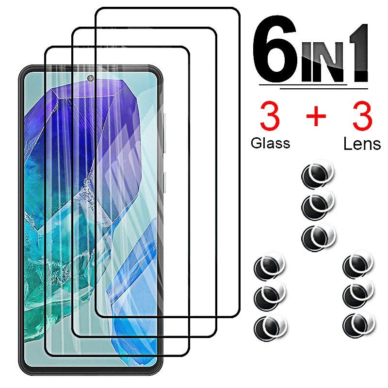 Protective Glass for Samsung Galaxy M55 5G M15 M54 M34 M14 Screen Protectors Tempered Camera Soft Lens Film M 55 15 54 34 14