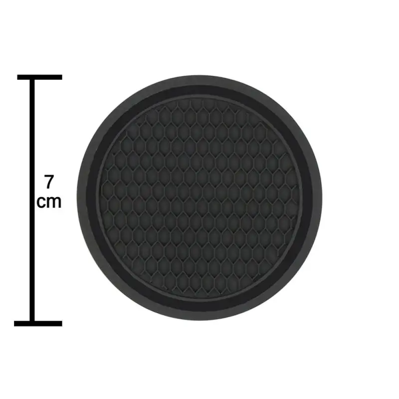 Pemegang cangkir otomatis mobil hitam bantalan coaster Anti Slip Insert aksesoris Interior Universal cocok sempurna untuk sebagian besar cangkir