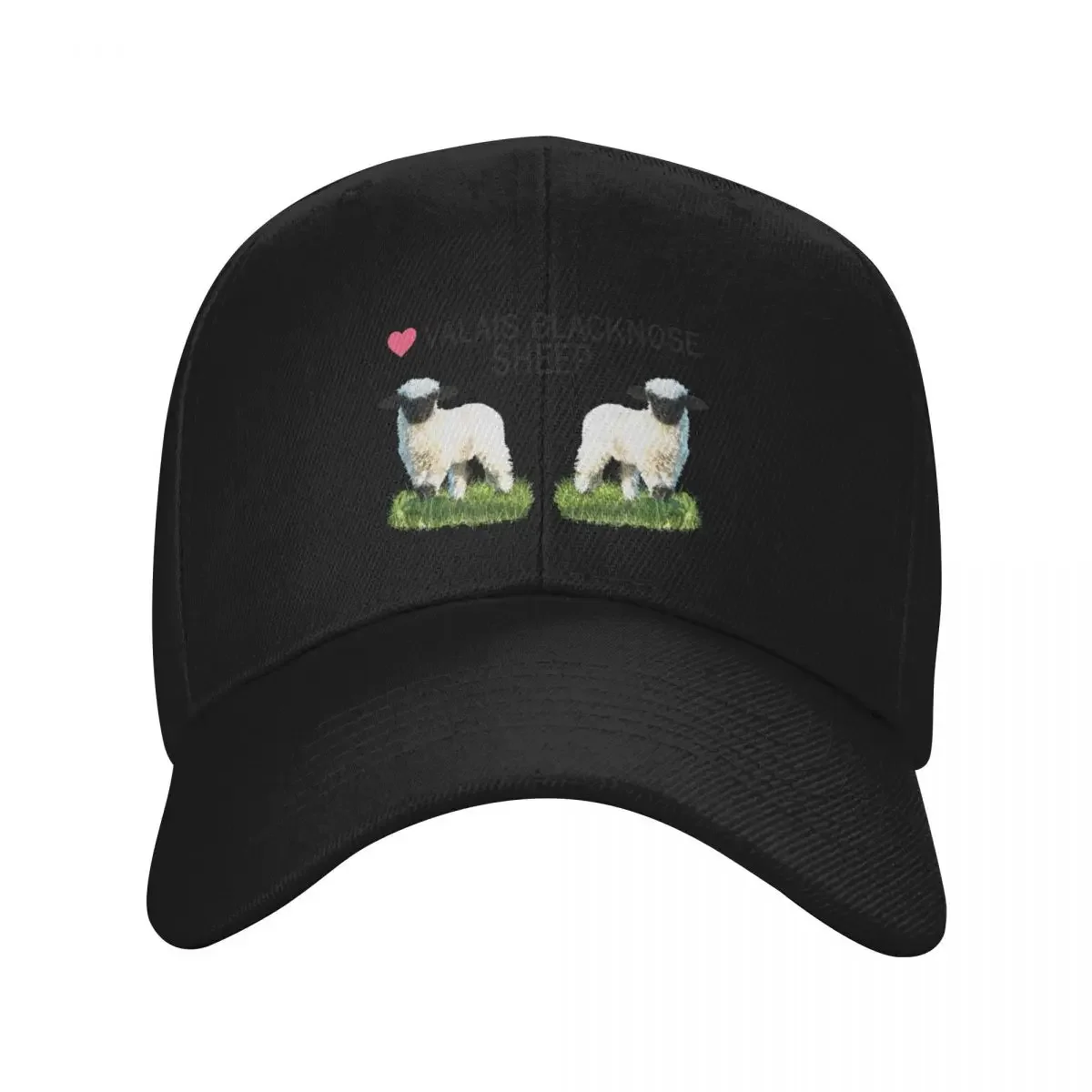 

Love Valais Blacknose Sheep with Text Baseball Cap Uv Protection Solar Hat party Hat Vintage Thermal Visor Women Hats Men's
