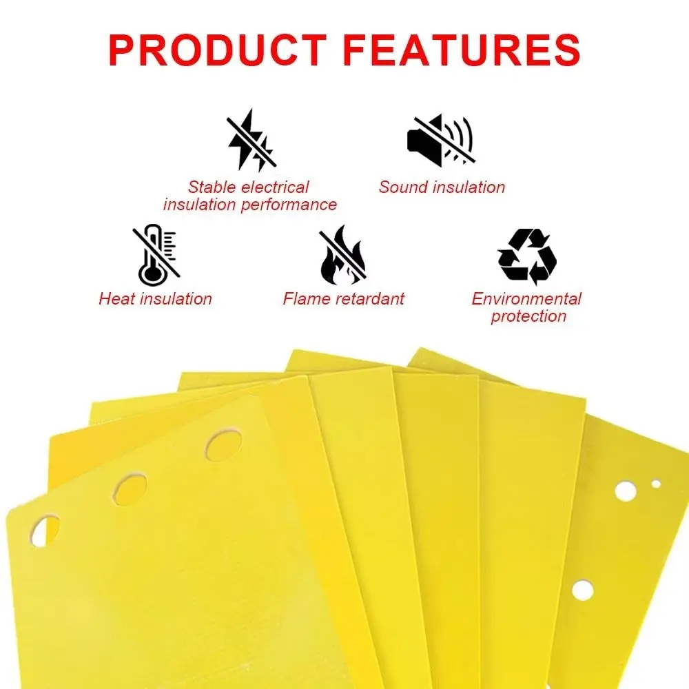 New 3240 Epoxy Board High Temperature Resistant Yellow Circuit Insulation Board Fiberglass Insulation Sheet Battery