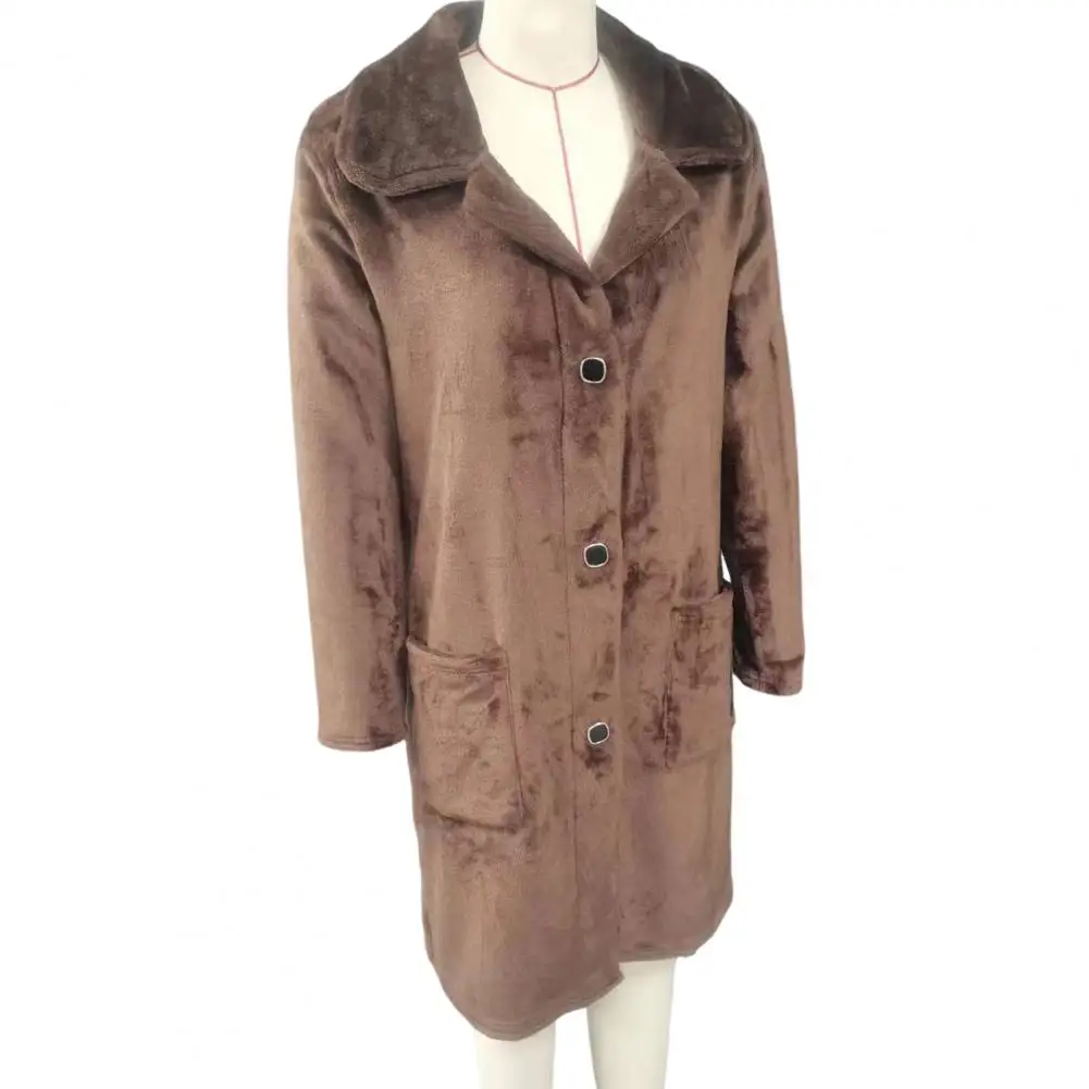 Women Trench Winter Longer Faux Fur Warm Coat Long Sleeve Female Thick Teddy Coat Casual Loose Oversize Outwears With Pockets