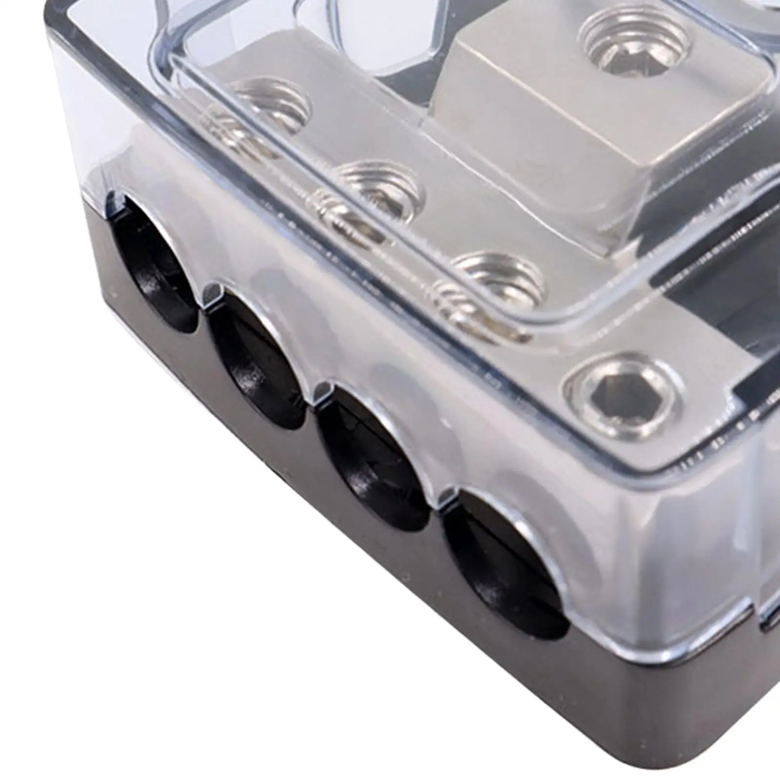 Black Alloy Power Distribution Block 1 in 4 Out Car Audio Circuit Breaker Fuse Holder for Car RV ATV Marine Vehicles
