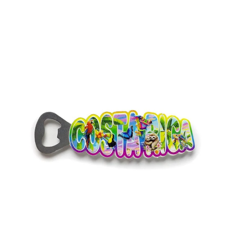 

Costa Rica Beach Scenery Creative Bottle Opener Refrigerator Magnet Practical Home Decoration