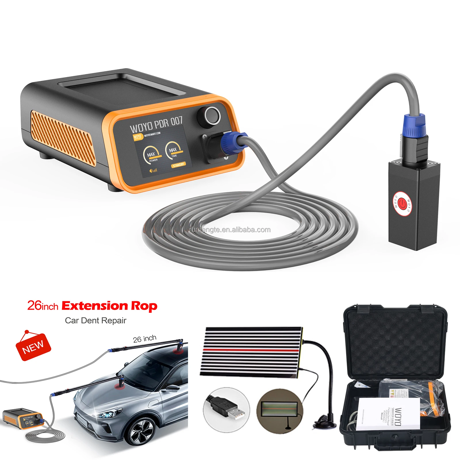 RUNFENGTE RFT-007 Magnetic Induction Heater Car Dent Repair Tool Extension Rod 110/220V Compatible Professional Paintless Dent