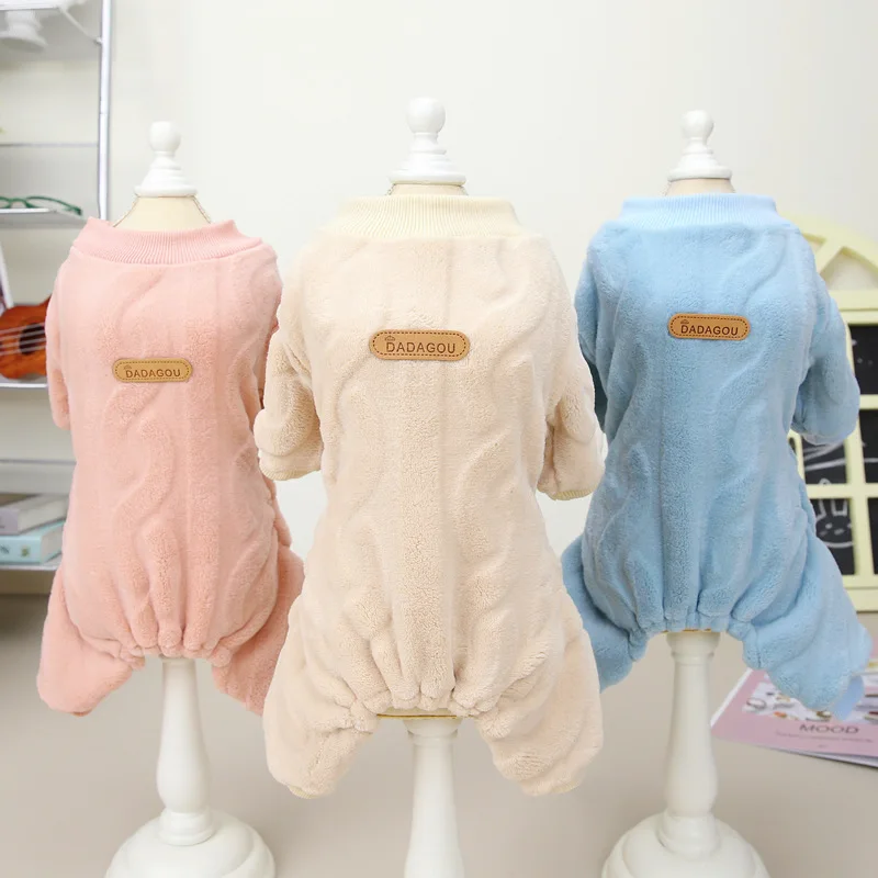 

Dog Clothes Winter Fleece Overalls Jumpsuit For Small Medium Dogs Dachshund Shih Tzu Clothing Puppy Kitten Pajamas Bodysuit XXL