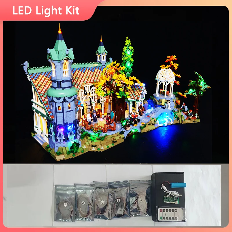 10316 The Lord of the Rings: Rivendell LED Light Kit For Compatible 87055 (Only Lighting Inlcuded)