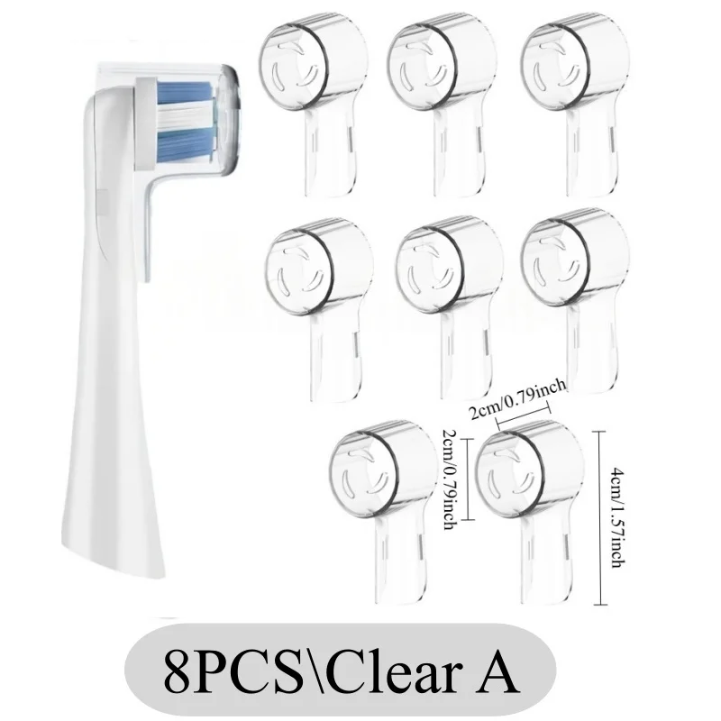 2-8 Stuks Kleuren Tandenborstel Stofdicht Covers Caps Compatibel met Braun Oral B & iO Serie Elektrische Tandenborstel hoofd Protector - afbeelding 1