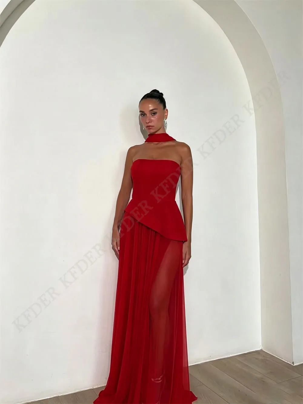 Luxurious Sky Blue Women's Evening Dresses for Special Occasions A Line Dress Elegant Luxury Designer Evening Clothes Shawl view 6