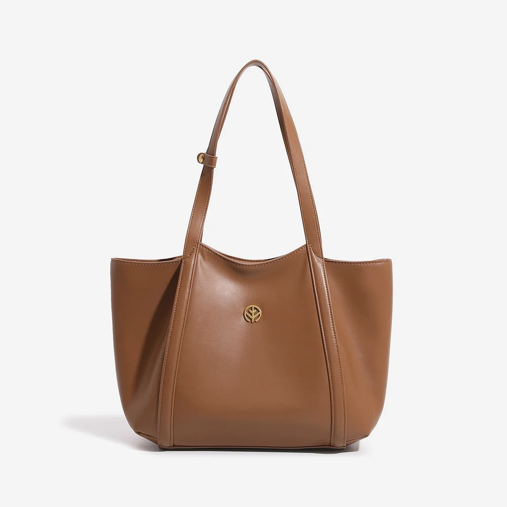 

Vintage niche handbag, vegetable tanned leather tote bag, large capacity commuting high-end single shoulder computer bag