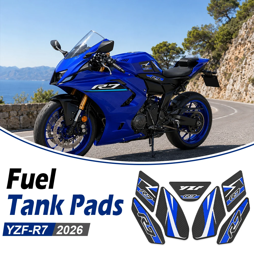 For Yamaha YZF R7 YZFR7 YZF-R7 2026 Motorcycles Flank Rubber Mat Shroud Side Tank Pad Side Sticker Traction Grip Accessories