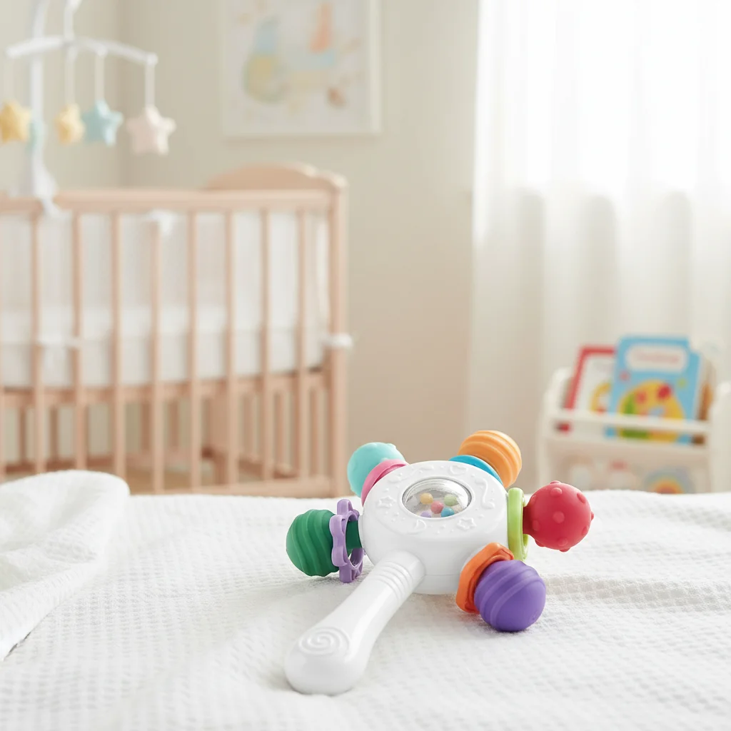 Baby Silicone Teether Development Toys 0 6 12 Months Sensory Rattle Teething For Toddler Hand Grip Toys Educational Games 2026