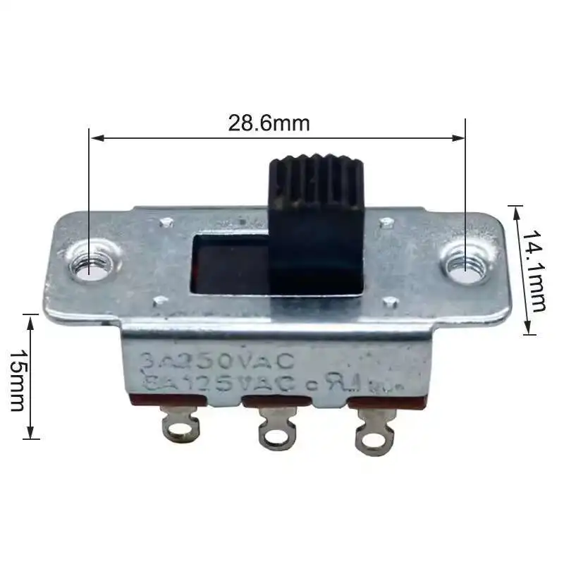 ZE-209-22 DPDT ON-ON Mini 6-контактный с черной ручкой высоты, ползунковый переключатель управления обратным направлением для вентилятора Ceig