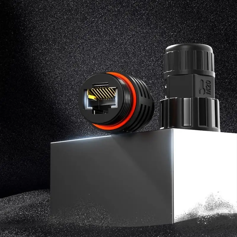 Y8AC Durable RJ45 Conector impermeable IP68 Conector cable Ethernet Gigabit Transmisión Cabellador cable red encabezado