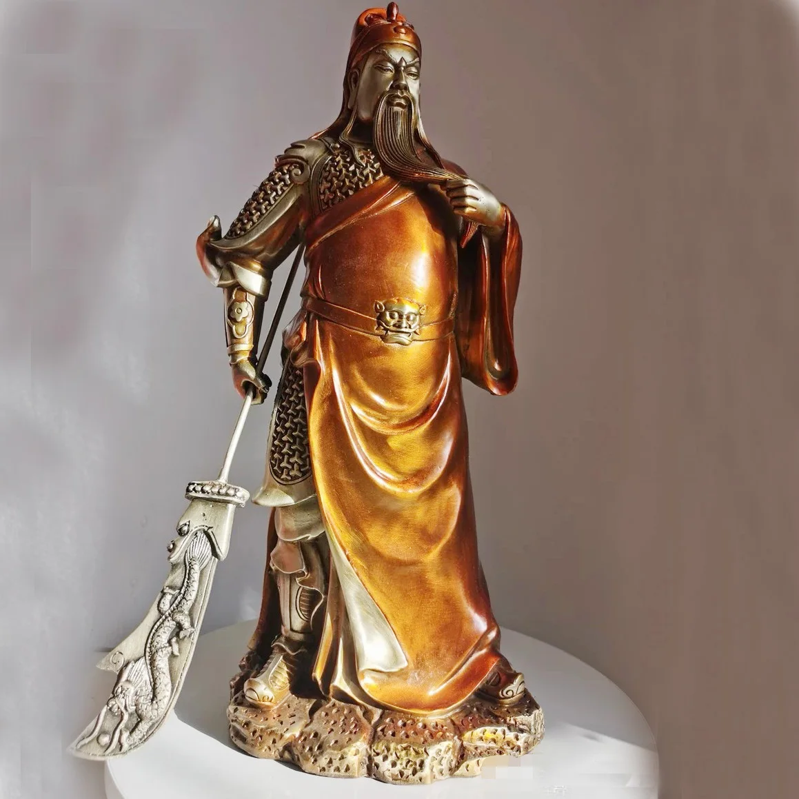 40CM Southeast Asia Company home High grade God of wealth Buddha statue thriving business Money Good luck CAI SHEN GUAN GONG