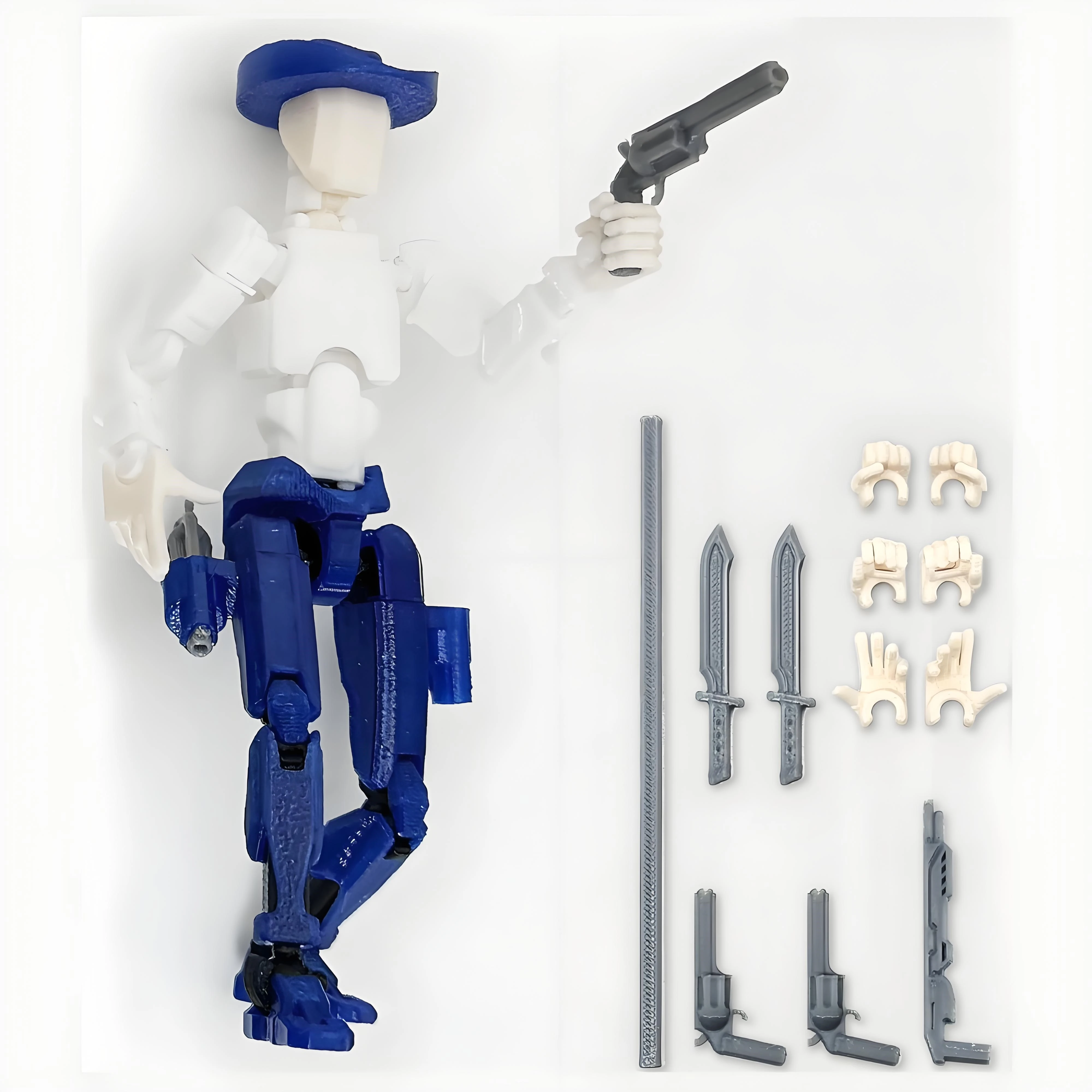 Figurki kowbojów, manekiny, zabawki, roboty transformujące się, wielozłączone, ruchome, drukowane w 3D, prezenty