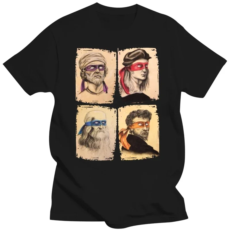 2024Artists Leonardo Da Vinci Casual T Shirt Summer Stuff For Adult Science Turtles Hip Hop TShirt  oversized graphic t shirts