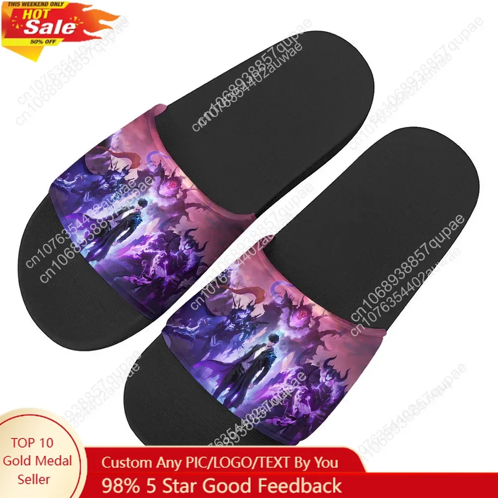 

Anime Manga Cartoon Solo Leveling Sung Jin-Woo Slippers Home Water Shoes Men Women Teenager Beach Pool Sandals Summer Slipper