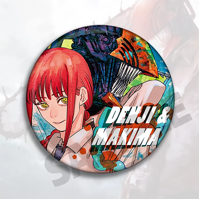 Chainsaw Man Pochita Broches Blik Zachte Knop Pins Anime Film Ronde Badge Rugzak Hoed Emaille Pins Decoratie Sieraden Speelgoed