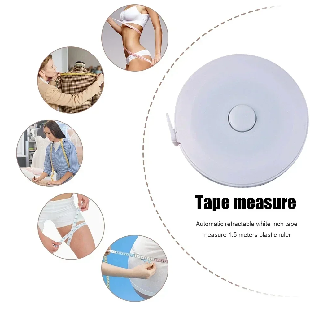 1/2pcs  2M Soft Tape Measure Double Scale Body Sewing Flexible Measurement Ruler for Body Measuring Tools Tailor Craft 78Inch
