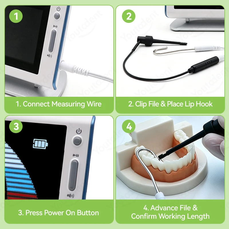 Mini Dental Root Canal Apex Locator with HD Color Screen High Precision Measurement for Dentist Root Canal Treatment Equipment view 4