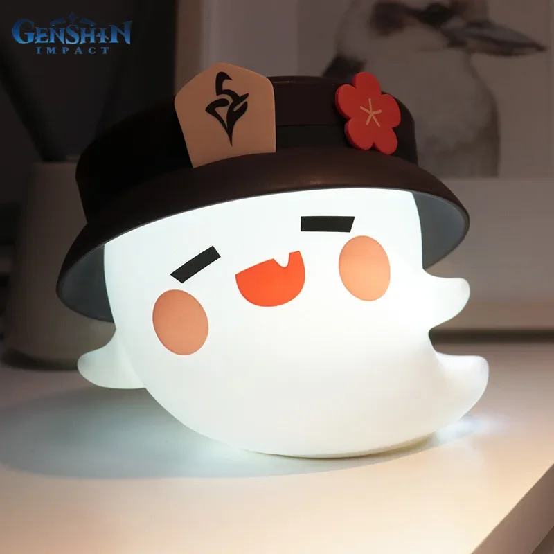 Halloween Genshin Impact Figurka Hu Tao Model Lalki Figurka Duch Silikonowa Lampka Nocna Anime Figurka Led Lampa Stołowa Pokój Prezent Dla Dziecka