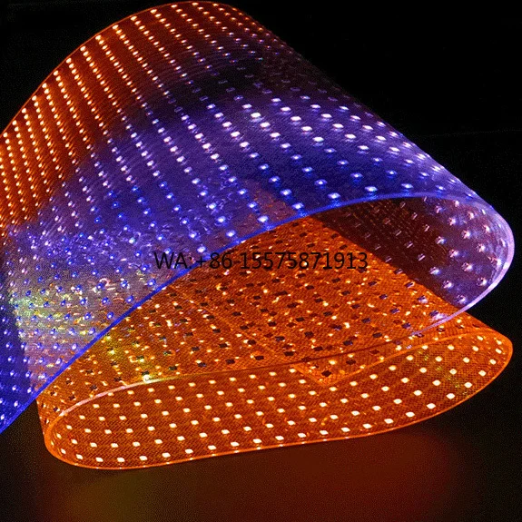 Customizable Soft Flexible Rollable P8 P6 P10 Advertising Flexible Led Crystal Film Screen Transparent LED Film Display Rolling