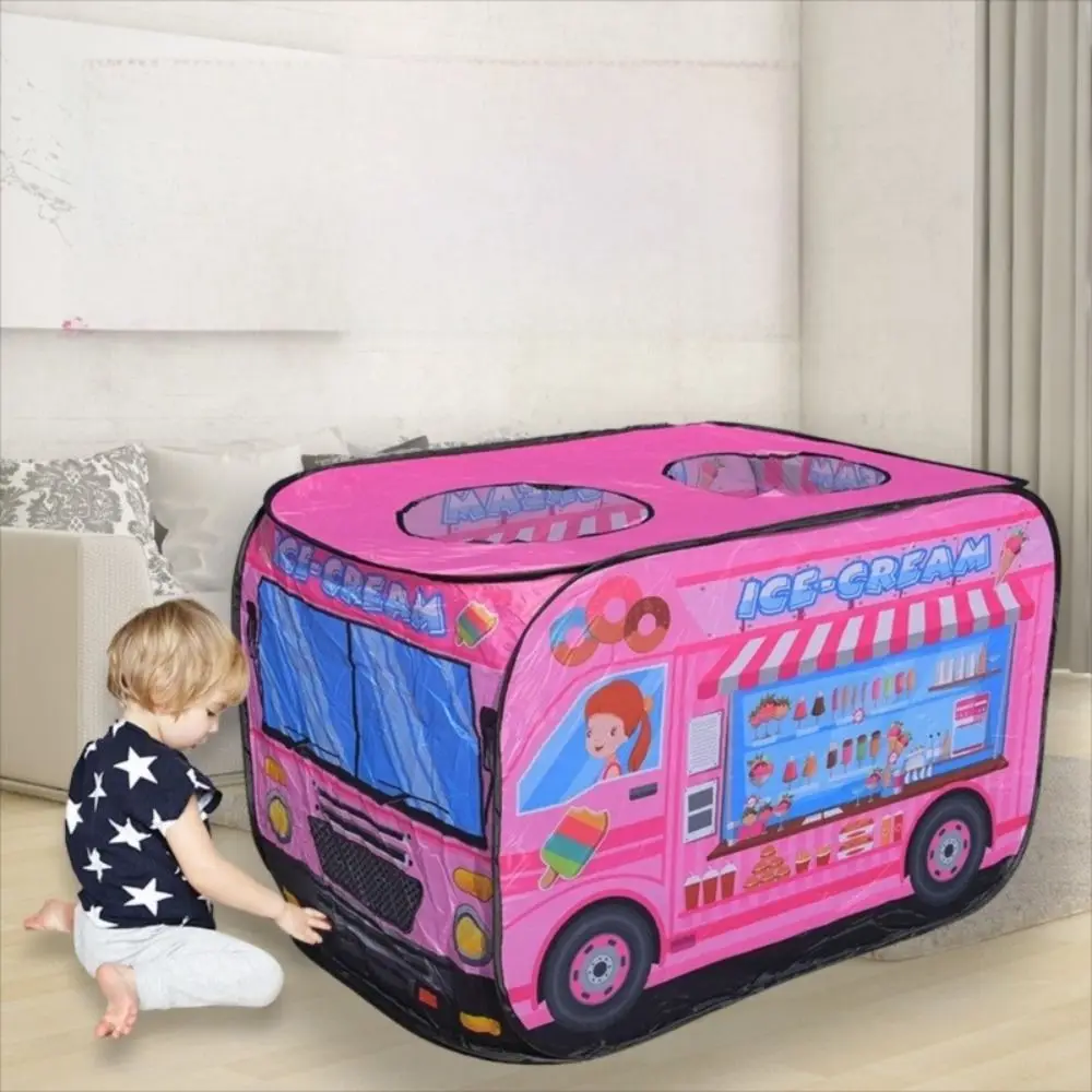 Tente de crème glacée pliable pour enfants, jouets robustes, tente de jeu pour enfants avec sac de transport, maison de jeu pratique pour salle d'enfant