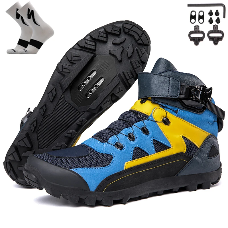 QQ-JC-S1989 Winter High Quality MTB Shoes Mens Hiking Cycl Shoes Cycling Shoes High-Cut MTB Gravel Road Bicycle Sneakers 39-50