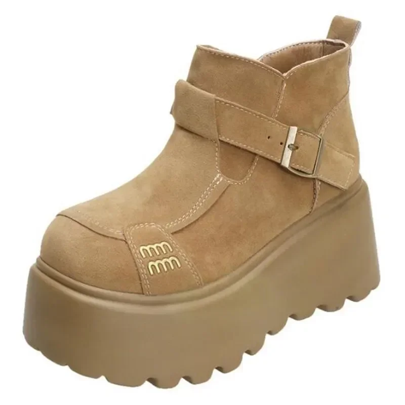 

10CM High Platform Snow Boots for Women Fashion Designer Thicken Plush Cotton Shoes for Women Winter Cozy Warm Ankle Boots Botas