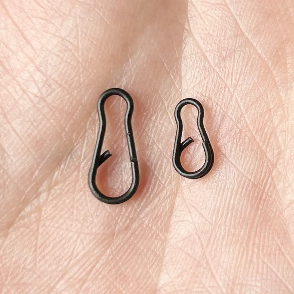 Giratorios para carpa cuerpo largo negro mate – Cambio rápido anillo a presión - imagen 3
