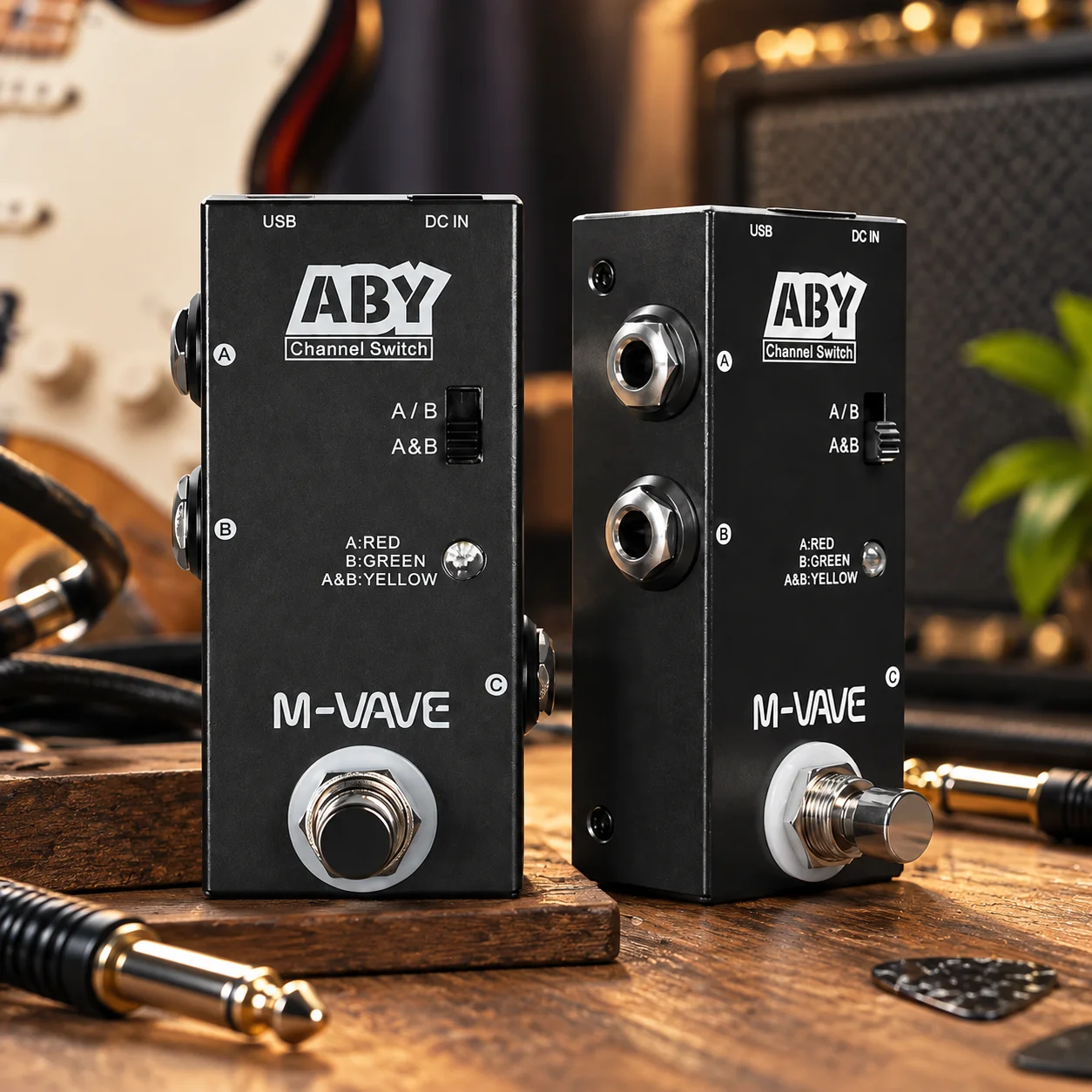 M VAVE Electric Guitar Effect Pedal ABY Line Selector Single Block Channel Switch For Music Performance Rock Playing