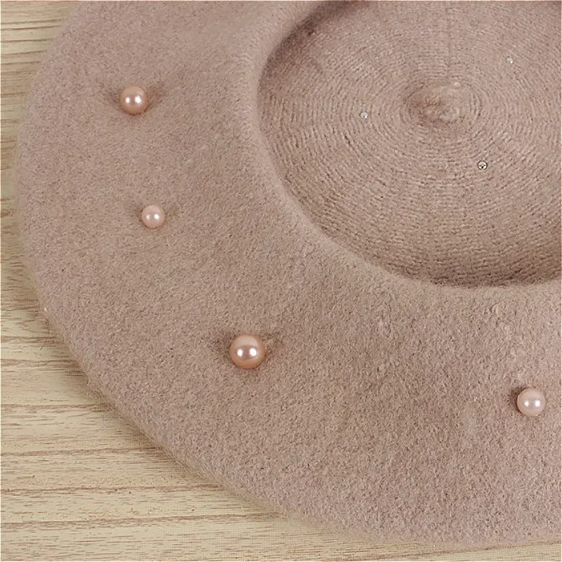 Fashion New Princess Kids Girls Caps Berets Lovely Pearl Beanies Hats Spring Autumn Winter Toddler Girls Hats toddler girl